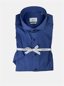Eterna blå Super Soft jersey kortærmet skjorte Modern Fit 2168 17 IS82